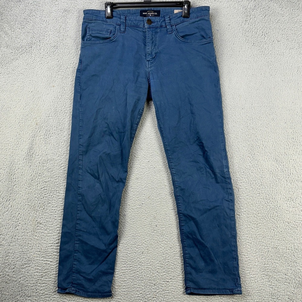Mavi Jeans Co. Mens Zach Straight Leg Denim Pants 33X32‎ Blue Stretch 5 Pockets